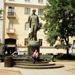 Nowy Arbat - pomnik Siergieja Jesienina